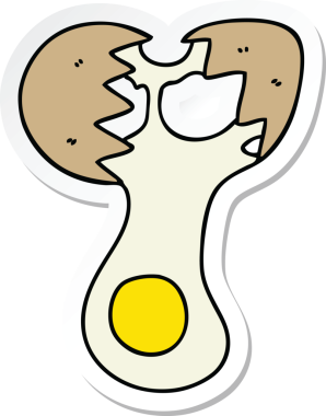 Bir insan tarafından çizilmiş garip bir el çizimi yumurta.