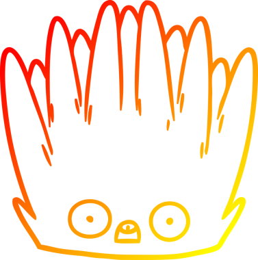 Bir insan tarafından çizilmiş bir karikatür deniz şakayığının sıcak çizgi çizimi