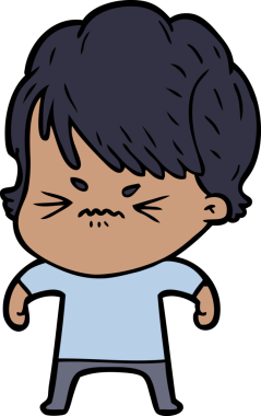 Bir insan tarafından çizilmiş, hayal kırıklığına uğramış bir kadın.