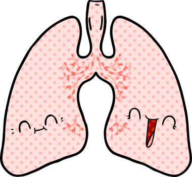 Bir insan tarafından çizilmiş karikatür ciğerleri.