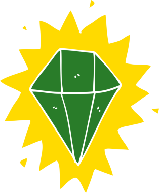 Bir insan tarafından çizilmiş düz renkli çizgi film elması