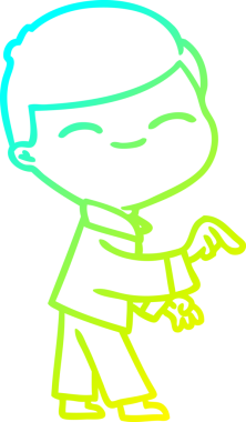 Bir insan tarafından çizilmiş gülümseyen bir çizgi film karakteri çizimi