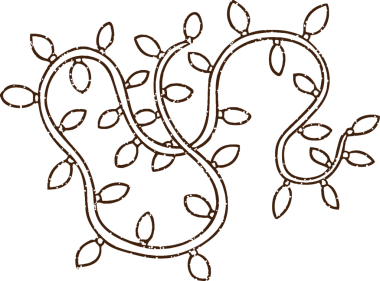 Noel Işıkları Kömür Bir insan tarafından çizilmiş