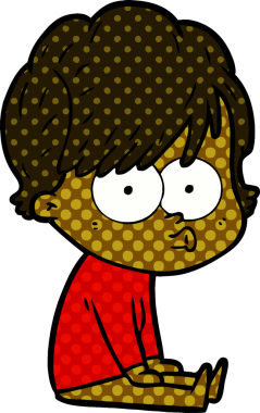 Bir insan tarafından çizilmiş karikatür kadın.