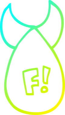 Bir insan tarafından çizilmiş bir atom bombasının soğuk gradyan çizgisi.