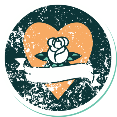 Bir insan tarafından çizilmiş kalp gülü ve bayrağının sembolik dövmeli resmi.