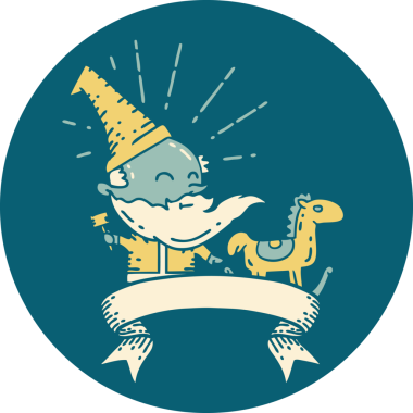 Dövme stili Noel Baba karakterinin simgesi. Bir insan tarafından çizilmiş oyuncak.