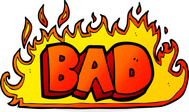 Bir insan tarafından çizilen alevlerdeki kötü işaret