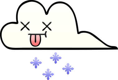 Bir insan tarafından çizilen kar bulutunun gölgeli çizimi