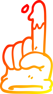 Bir insan tarafından çizilmiş bir tıbbi eldiven çizimi.