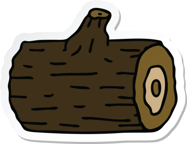 Bir insan tarafından çizilmiş tuhaf bir el yazısı. Ahşap bir kütük.