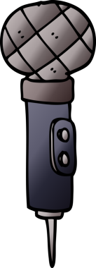 Bir insan tarafından çizilmiş bir mikrofon karalaması.