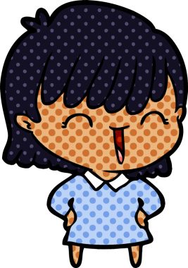 Bir insan tarafından çizilmiş karikatür kadın.