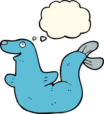 Bir insan tarafından çizilmiş düşünce baloncuklu karikatür mührü