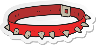 Bir insan tarafından çizilmiş bir köpek tasmasının çıkartması.