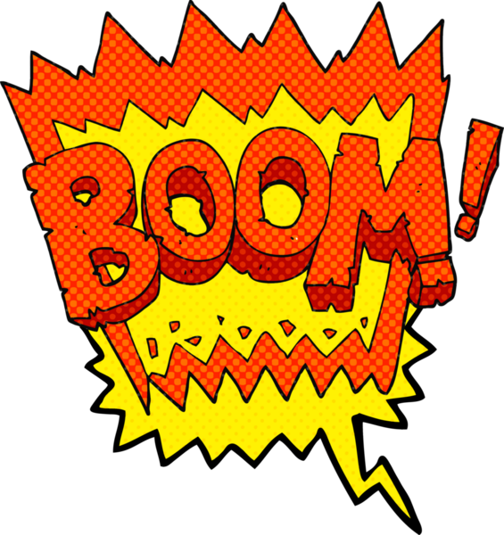 Bir insan tarafından çizilmiş serbest çizilmiş çizgi roman konuşma balonu çizgi film patlama sembolü