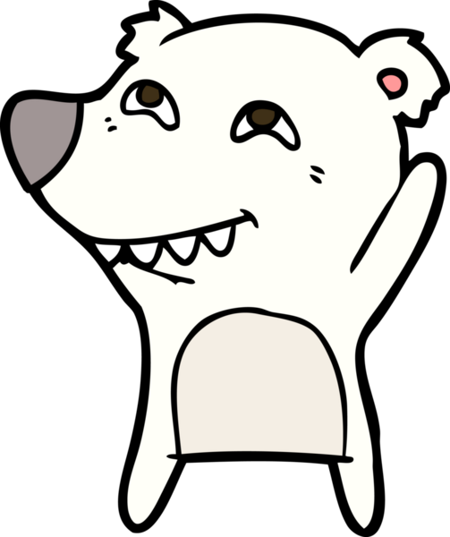 Bir insan tarafından çizilmiş kutup ayısı karikatürü