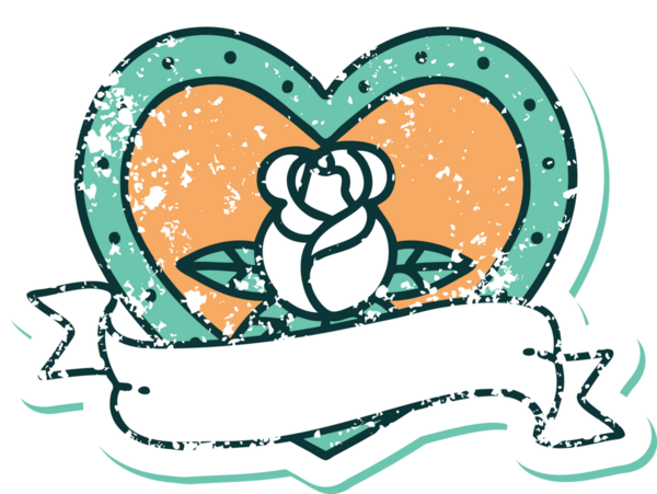 Bir insan tarafından çizilmiş kalp gülü ve bayrağının sembolik dövmeli resmi.