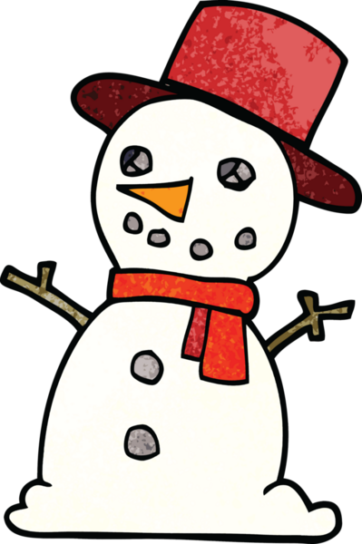 Bir insan tarafından çizilmiş kardan adam çizgi filmi.