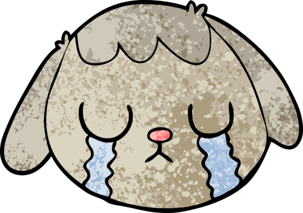 Bir insan tarafından çizilmiş köpek suratı.