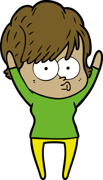 Bir insan tarafından çizilmiş karikatür kadın.