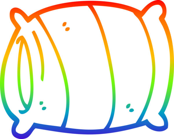 gökkuşağı gradyan çizgi çizimi bir insan tarafından çizilmiş yastık