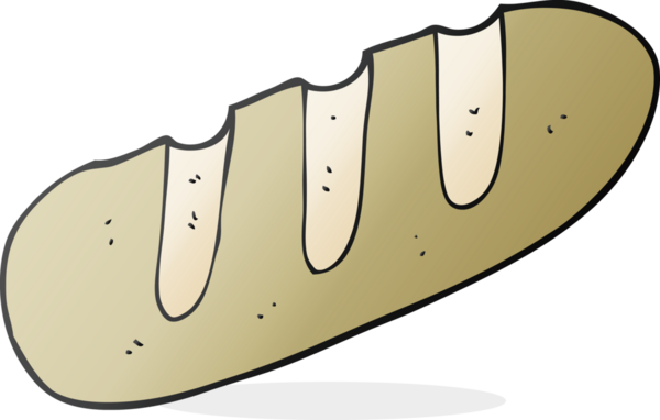 Bir insan tarafından çizilmiş bir somun ekmek.