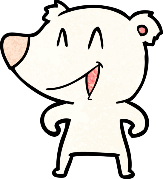 Bir insan tarafından çizilmiş kutup ayısı karikatürü