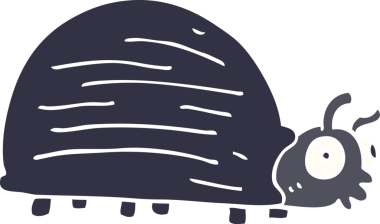 karikatür bir insan tarafından çizilmiş dev bir böcek