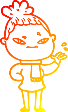 Bir insan tarafından çizilmiş bir karikatür kadın çizimi