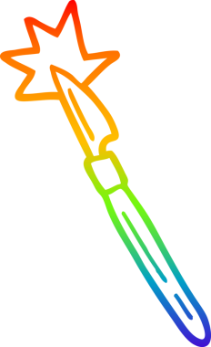 gökkuşağı gradyan çizgi çizimi bir insan tarafından çizilmiş neşter