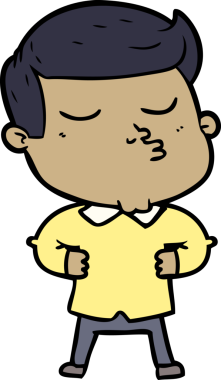 Bir insan tarafından çizilmiş karikatür mankeni adam.