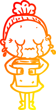 Bir insan tarafından çizilmiş, ağlayan bir karikatür çizimi.