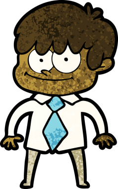 Bir insan tarafından çizilmiş mutlu çizgi film adamı.