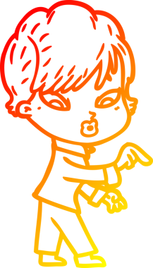 Bir insan tarafından çizilmiş bir karikatür kadın çizimi