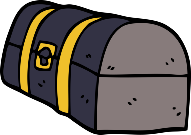 Bir insan tarafından çizilmiş karalama hazine sandığı.