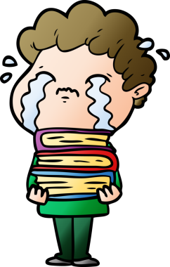 Bir insan tarafından çizilmiş ağlayan çizgi film adamı.