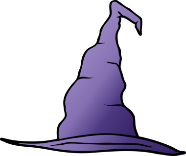 Bir insan tarafından çizilmiş karalama cadı şapkası.