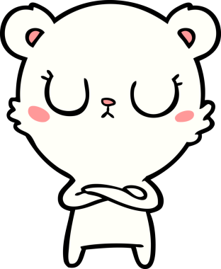 Bir insan tarafından çizilmiş kutup ayısı karikatürü