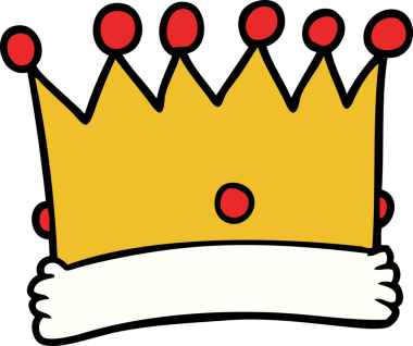 Bir insan tarafından çizilmiş karikatür tacı