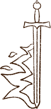 Alevli Kılıç Kömürü Bir insan tarafından çizilmiş