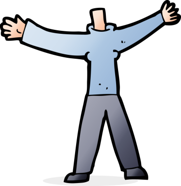 bir insan tarafından çizilmiş başsız vücut (karikatürleri karıştır ve eşleştir veya fotoğraf ekle)