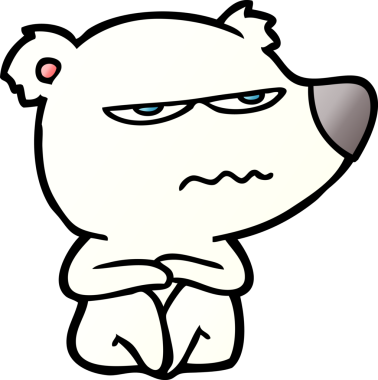 Bir insan tarafından çizilmiş kutup ayısı karikatürü