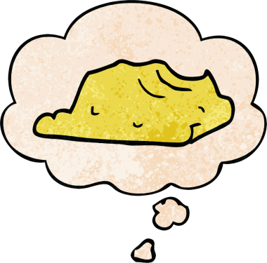 Düşünce baloncuklu çizgi film tereyağı bir insan tarafından çizilmiş grunge desen tarzı