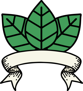 Bir insan tarafından çizilmiş geleneksel yaprak dövmesi.