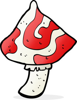 Bir insan tarafından çizilmiş mantar taburesi.