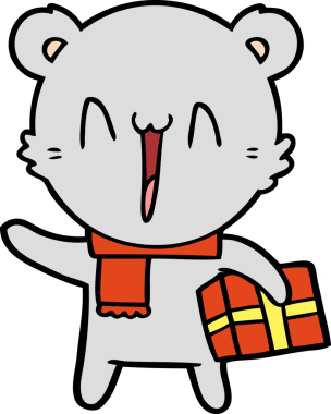 Bir insan tarafından çizilmiş ayı karikatürü çizicisi