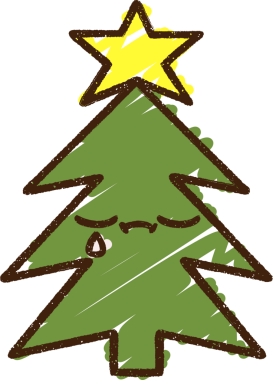 Bir insan tarafından çizilmiş Noel Ağacı Tebeşiri