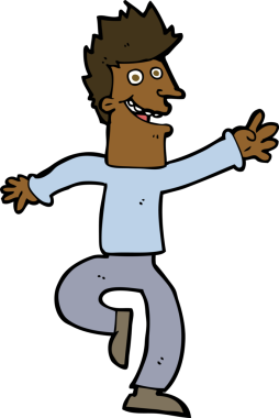 Bir insan tarafından çizilmiş mutlu bir adam.