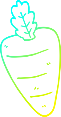 Bir insan tarafından çizilmiş bir havuç karikatürü.